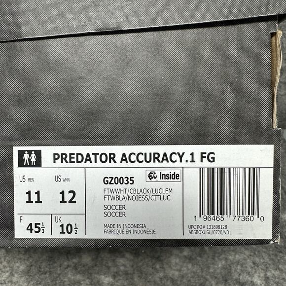 Adidas Predator Accuracy .1 FG Soccer Cleats Mens Size 11 Crazyrush Pack GZ0035 - Picture 11 of 11